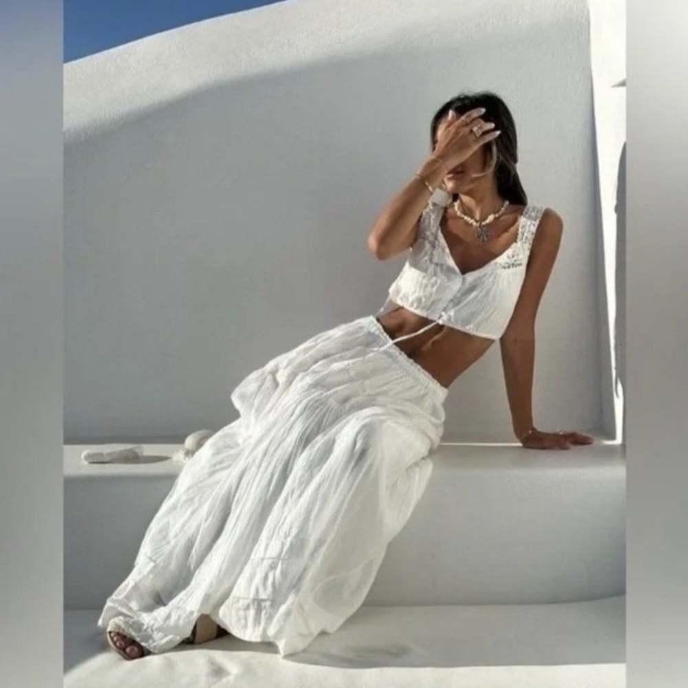 NWOT Free People La Dolce Vita Set White Lace